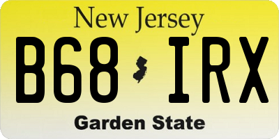 NJ license plate B68IRX