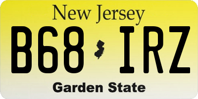 NJ license plate B68IRZ