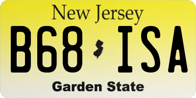 NJ license plate B68ISA