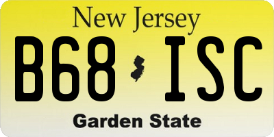 NJ license plate B68ISC