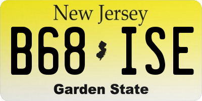 NJ license plate B68ISE