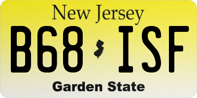 NJ license plate B68ISF
