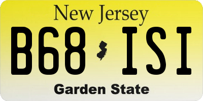 NJ license plate B68ISI