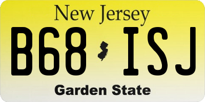 NJ license plate B68ISJ