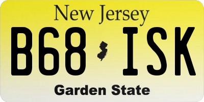 NJ license plate B68ISK