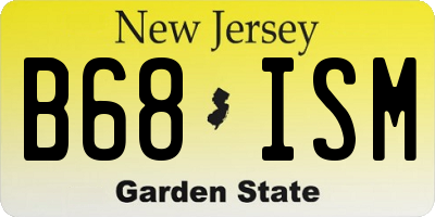 NJ license plate B68ISM