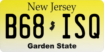 NJ license plate B68ISQ