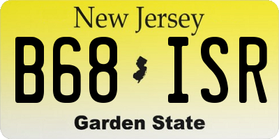 NJ license plate B68ISR