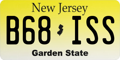 NJ license plate B68ISS