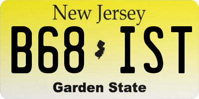 NJ license plate B68IST