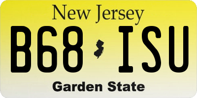NJ license plate B68ISU