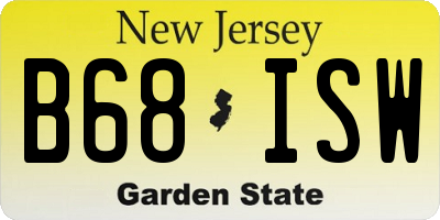 NJ license plate B68ISW