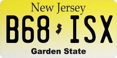 NJ license plate B68ISX