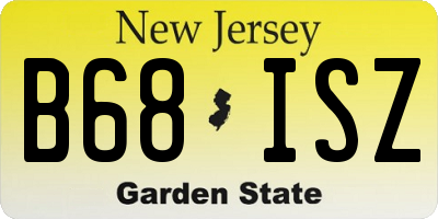 NJ license plate B68ISZ