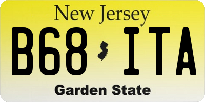 NJ license plate B68ITA
