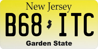 NJ license plate B68ITC