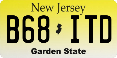 NJ license plate B68ITD