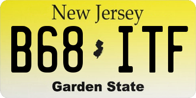 NJ license plate B68ITF
