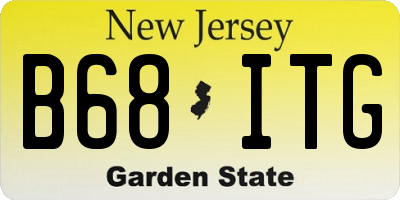 NJ license plate B68ITG