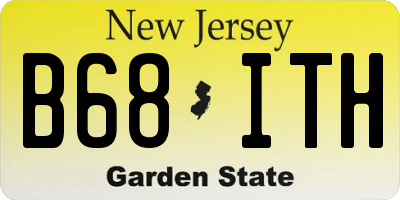 NJ license plate B68ITH