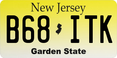 NJ license plate B68ITK