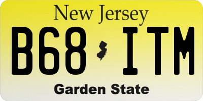 NJ license plate B68ITM