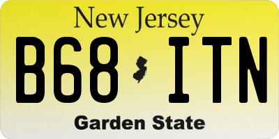 NJ license plate B68ITN