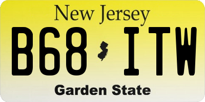 NJ license plate B68ITW