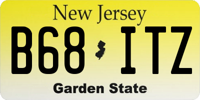 NJ license plate B68ITZ