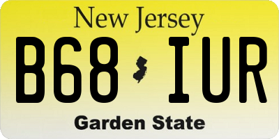 NJ license plate B68IUR