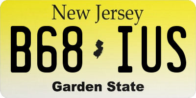 NJ license plate B68IUS