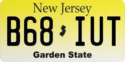 NJ license plate B68IUT