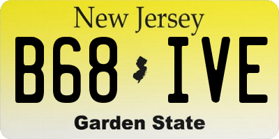 NJ license plate B68IVE