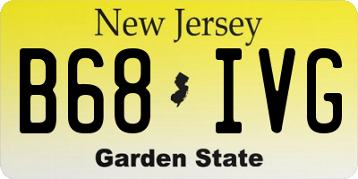 NJ license plate B68IVG