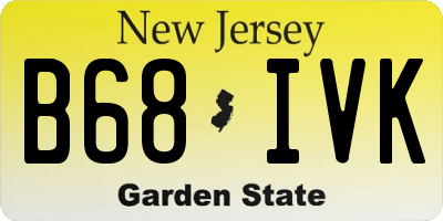 NJ license plate B68IVK