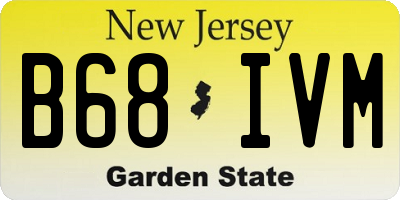 NJ license plate B68IVM