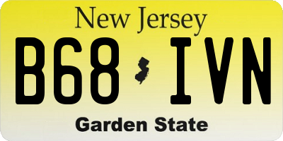 NJ license plate B68IVN