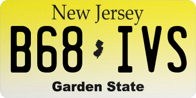 NJ license plate B68IVS