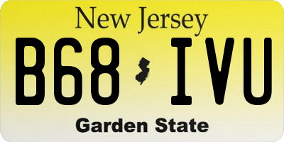 NJ license plate B68IVU