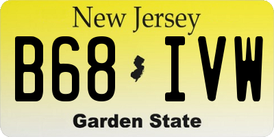 NJ license plate B68IVW