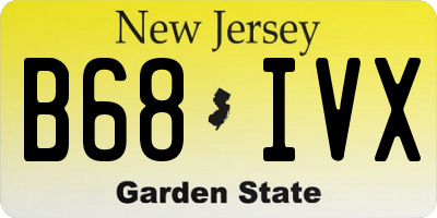 NJ license plate B68IVX