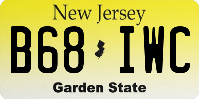 NJ license plate B68IWC