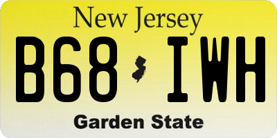 NJ license plate B68IWH
