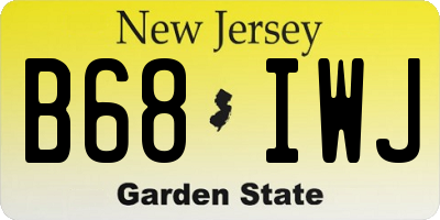 NJ license plate B68IWJ