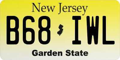 NJ license plate B68IWL