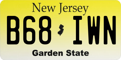 NJ license plate B68IWN