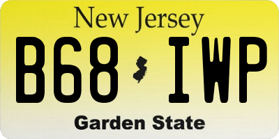NJ license plate B68IWP