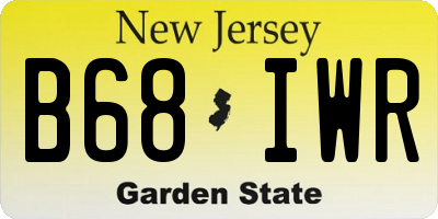 NJ license plate B68IWR