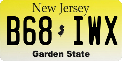 NJ license plate B68IWX