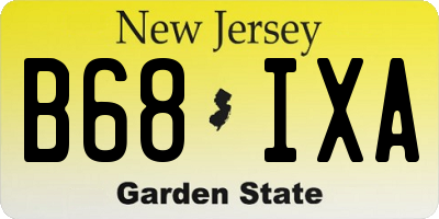 NJ license plate B68IXA